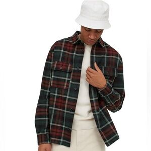H&M Red and Green Plaid Flannel Shirt men’s medium M